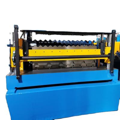 China TR18 Iron Metal Roof Panel Machine Double Layer Roll Forming Machine for sale