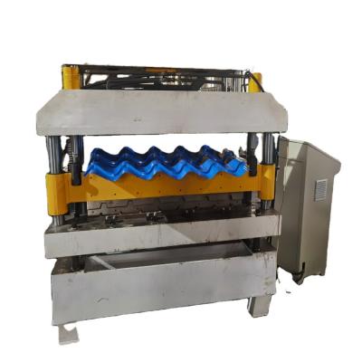 China Iron Roof Sheet Roll Forming Machine For Tile Making PLC Controlled for sale