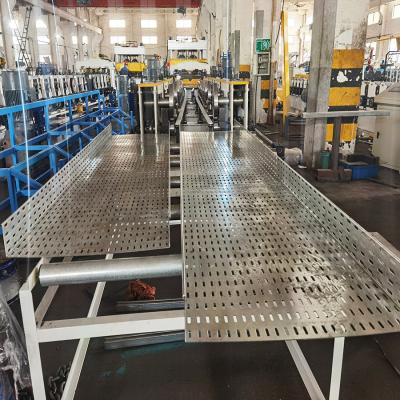 China Hydraulic Roof roll Cable Tray Roll Forming Machine 5T 15kw for sale