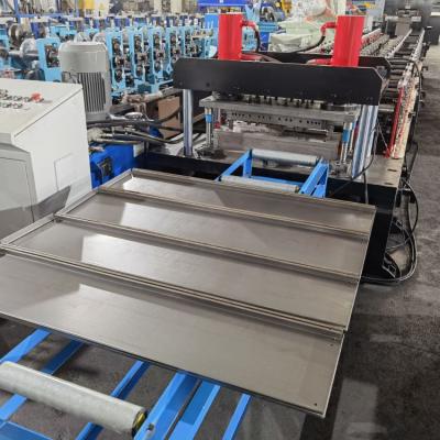 China Corrugated Steel Shelf Panel Rolling Forming Machine PLC control for sale