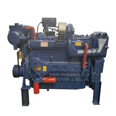 China Wholesale Price 225KW Heat Exchanger Water Cooled Cold Style Marine Diesel Engine For Boats for sale