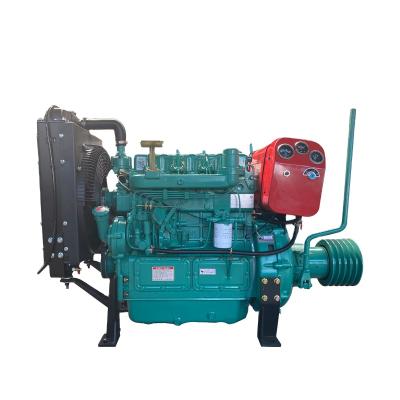 China Diesel 4 Cylinder Water Cooled Engine Supply Factory Machinery Stationary Engine With Clutch And Pulley for sale