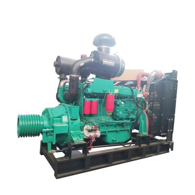 China Factory price 350hp water cooled stationary machinery engine diesel with clutch and pulley for sale for sale