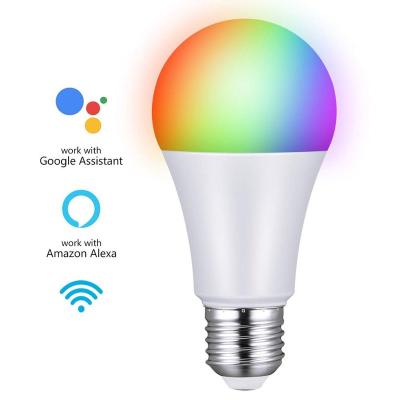 China 7W A19 RGBW Color Light Dimmable Smart WIFI LED Residential Bulb Light for sale