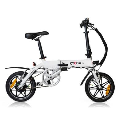 China Aluminum Alloy Jager Bikes Cycoo E-Bike Pixie 14 Inch All Wheel Rim 36V/7.8AH Battery Fat Tire Electric Bike Portable Folding Foldable Bicycle for sale