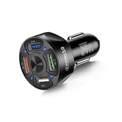 China UniversalÂ   Tiroflx 2021 Popular Products USB Mobile Phone QC3.0 7A 4Port Fast Car Charger for sale