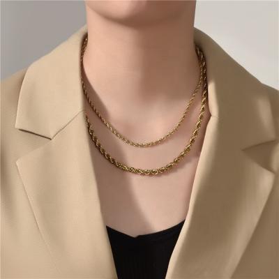 China Hip Hop Dubai Women's Cuban Chain Necklace Necklace Jewelry Europe and America Chunky Gold Plated 18K For Women Men for sale