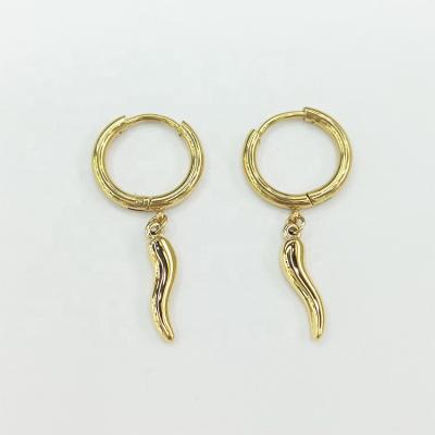 China China TRENDY unique jewelry wholesale fashion jewelry earrings gold plated stainless steel circle earring for sale