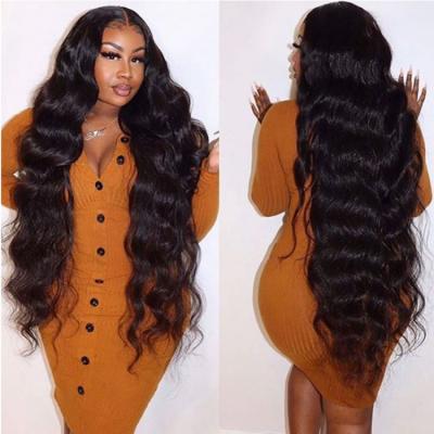 China Body Wave Cuticle Aligned Brazilian Hair 13x4 Lace Front Wigs 30 Lace Front Human Hair Wig 32 Inch Cheap Affordable Preplucked Wig for sale