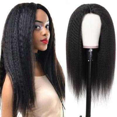 China Quality 30 Inch High Quality Yaki Brazilian Remy Human Hair Wig Mink Hair Closure Wig With Baby Hair Curly Straight Wig Wholesale for sale