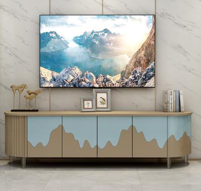 China American light luxury solid wood cabinet champagne furniture combination TV storage cabinet (the other) adjustable living room TV stand for sale