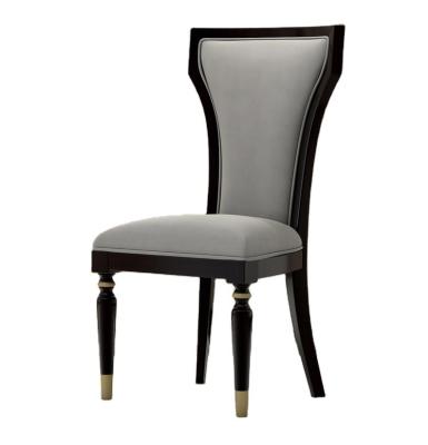 China High quality solid wood dining chair (the other) American style adjustable. Luxury Dining Room Furniture Upholstered Fabric Restaurant Side Chair for sale