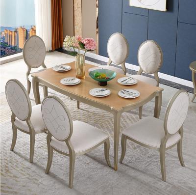 China (Other)Adjustable High Quality Customized Dining Sets Modern Luxury Rectangular Wooden Dining Table Furniture Solid Wood Dinner Table for sale