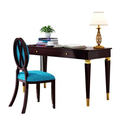 China American Durable Good Quality Light Writing Table Modern Luxury Design Office Solid Wood Executive Wooden Desk for sale