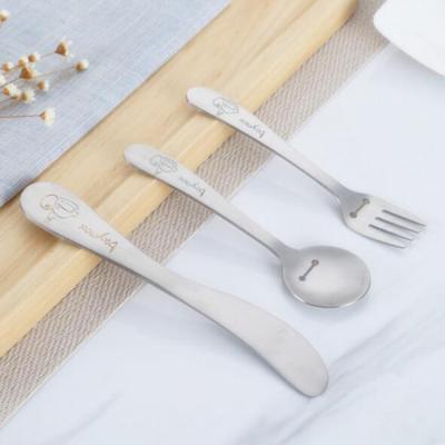 China Sustainable Food Grade SS304 Stainless Steel Kids Cutlery Set Kids Flatware Set for sale