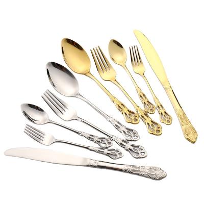 China Sustainable Amazon Stainless Steel Fork And Spoon Knife Cutlery Set for sale