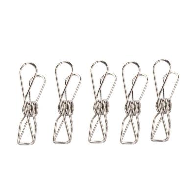 China Wholesale Daily Life and Office Navy 316 Stainless Steel Matel Paper Clips Hanging Photo Clips for sale