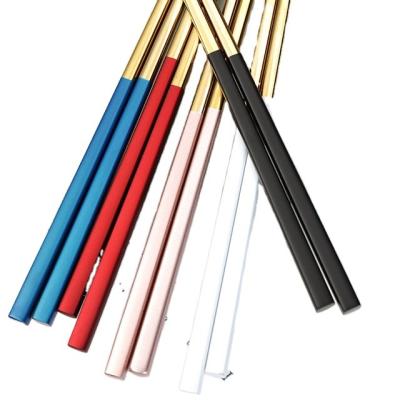 China Viable Custom Wholesale Custom Korean Gold Stainless Steel Chopsticks for sale