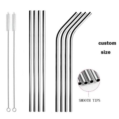 China Straw Metal Stainless Steel Viable Reusable Drinking Straw for sale