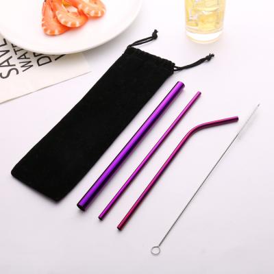 China SS304 Viable 3-Pcs Stainless Straw Set, Metal Straw Sets, Drinkable Straw Set for sale