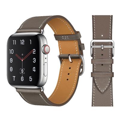 China Low MOQ 100% Cowhide Apple Watch Band Series 5 Luxury High Quality Solid Color 4 Genuine Leather Custom Strap For Apple Watch for sale