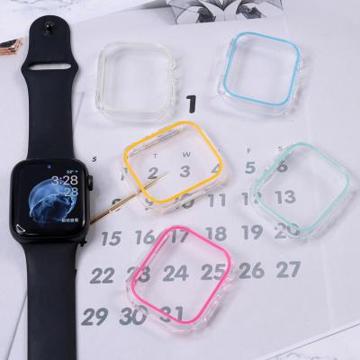 China Luxury TPU Protector 45mm Luminous Iwatch TPU Cover 38mm 40mm 42mm 44mm 41mm For Apple Watch Case Series 1/2/3/4/5/6/7 for sale