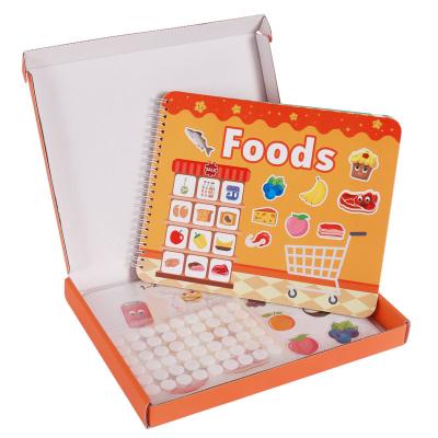 China paper & Custom Preschool Educational Theme Version Food Activity Cardboard Busy Children Book for sale