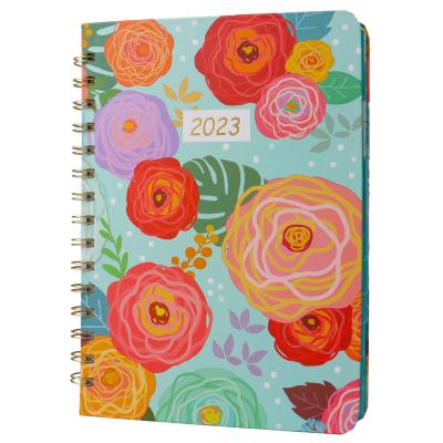 China Spiral Customized 2023 A5 Size Notebook Monthly Weekly Agenda Planner for sale