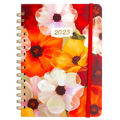 China 2023 Spiral Weekly Goal Setter Daily Planner Printing Organizer Planner With Gold Custom Logo for sale