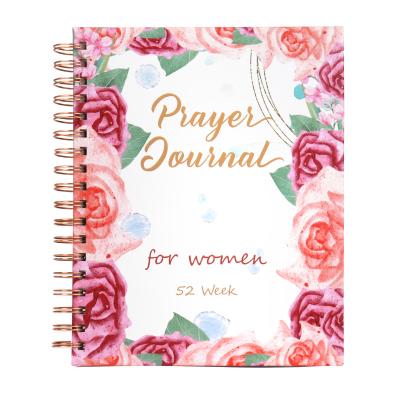 China Custom Printing Spiral Spiral Christian Products 52 Week Prayer Journal for sale