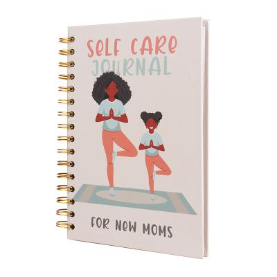 China Custom A5 Spiral Self Care Journal Notebook for New Moms for sale