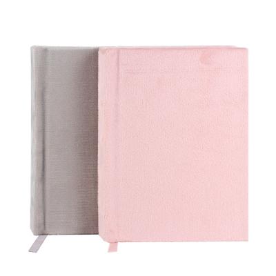 China Custom Hardcover Promotion A6 Velvet Cover Paper Notebook for sale