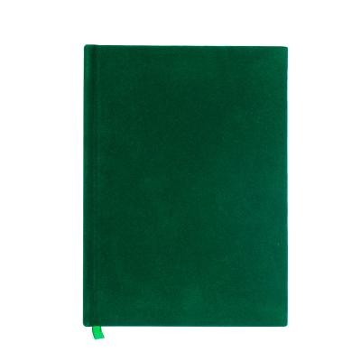 China Wholesale Custom Hardcover Book Green Cover Velvet Journal Notebook for sale