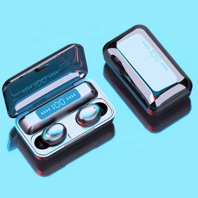 China 2000 Mah Power Bank Headset Wireless High Fidelity Display Earphone Bth Radio Stereo Sound F9-5C Tws 5.0 Play F9 Earbuds for sale