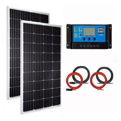 China Hot Sale Home 10 20 30W 18V Off Grid Solar Power System With 10A Charge Controller Home Solar Panel Kit for sale