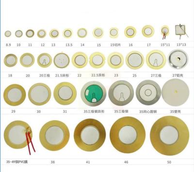 China Element Electronic Double Sided Piezo Ceramic Piezo Disc Buzzer Silver-Copper Products Piezo Buzzer 24volt for sale