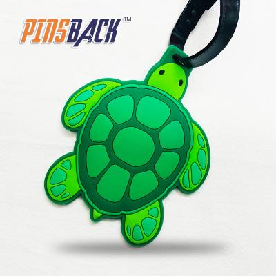 China Custom Soft Luggage Tag PVC Letter Rubber Silicone Tag 3D Luggage Cartoon Animal Luggage Tags Travel Accessories for sale