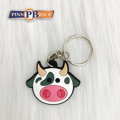 China 3D cartoon design customized pvc embossed patch custom pvc key chain with good quality for sale