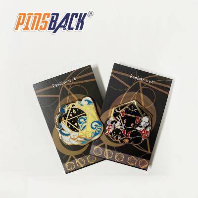 China Custom Hard Enamel Pin Manufacturer From Europe Die Struck Iron Metal Brass Badge With Rubber Clutch And Backing Cards For Hard Enamel Pins for sale