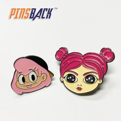 China Europe Cartoon Hard Enamel Pin With Backing Custom Hard Enamel Card Antique Plating Pin Zinc Alloy Enamel Badge Clown With Back Cards for sale