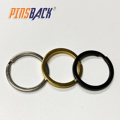 China Different Sizes Metal Black Flat Ring Key Chain Ring Metal Key Ring Key Ring Spare Parts Nickel Accessories Key Ring Promotion Gift Sizes Key Chain for sale