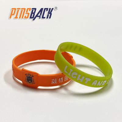 China Factory wholesale daily cheap custom rubber 3d pvc wristband personalized embossed rubber bracelet with letters printing wristband for sale