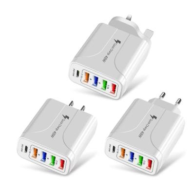 China Wholesale QC3.0 UK USA EU 3.1 Plug One Palladium 48W Universal USB Smart Wall Mobile Charger Multi Port Adapter For Home Charging for sale