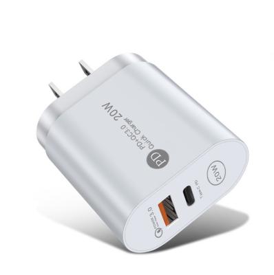 China QC3.0 USA EU R-U Plug Palladium Type-C Super Fast 20W 12W Adapter Charger Palladium QC 3.0 Usb Wall Charger For iPhone 13 12 11 for sale