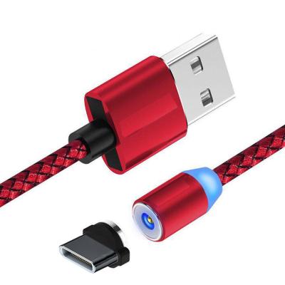 China Best Selling MP3/MP4 Player 3 in 1 LED Magnetic Charging Cable For iPhone Samsung Android USB Charger Cable Fast Charging Type C Data Cable for sale