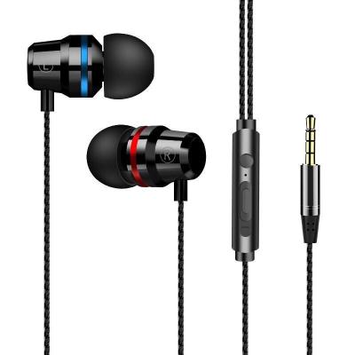 China In-Ear Dual Drive In Ear Wired Bass Subwoofer Stereo 3.5mm Wired Type-C Through Ear Earphone With Microphone Sport Running Earbuds for sale