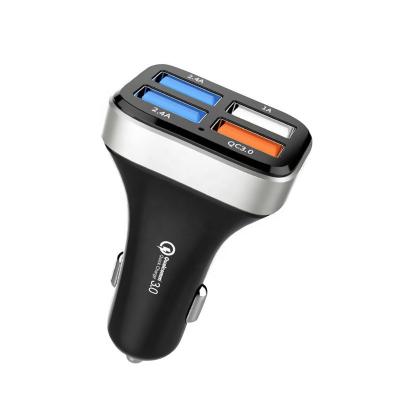 China Free Shipping QC3.0 USB Ports Auto Car Charger 4 Port USB Car Mobile Phone Fast Charging Charger for sale