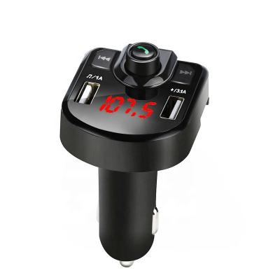 China 2 Port USB 3.1A+1A MP3/MP4 Player TF Newest Car Handsfree Car Kit BT 5.0 Charger Car MP3 Player FM Transmitter for sale