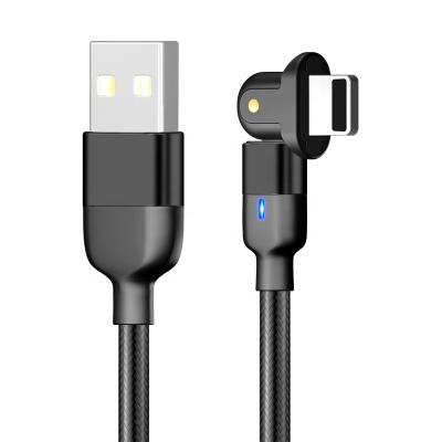 China Free Shipping Magnetic Micro USB Cable 3A 1M Fast Charging 2M Bulk Charging Camera 180 Degree Bend Date Cable LED Light USB Magnetic Micro Cable for sale