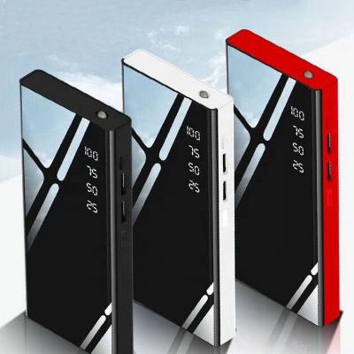 China LED Display Dual USB Power Bank With Portable External LED Display Battery 10000mAh Mobile Phone Charger Mirror Power Bank for sale